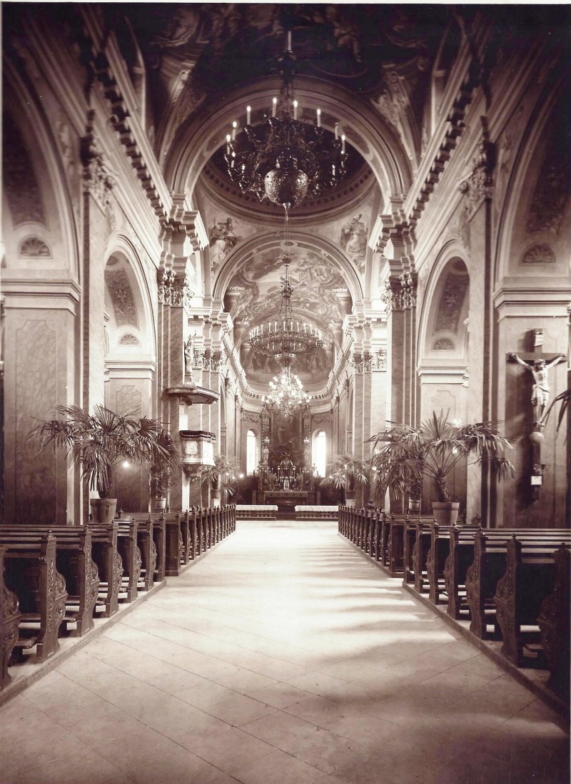 Cerkev sv. Petra v Ljubljani 05 Notranjost crkve leto 1930